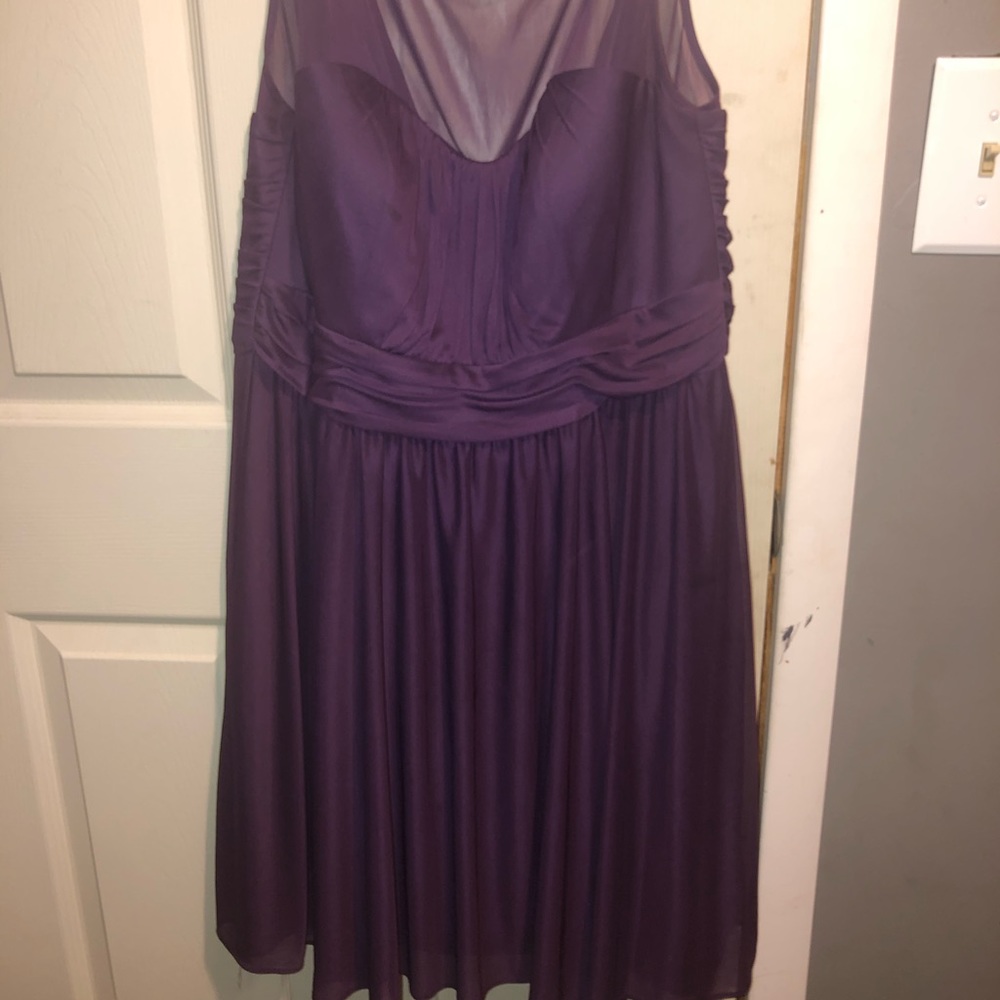David’s bridal plus size knee length dress